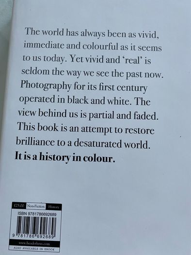 Books "The Colour of Time" Hard back book. By Dan Jones & Marina Amaral