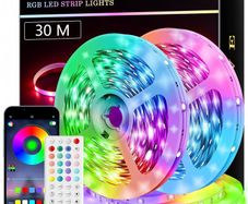 30M Led Strip Lights, Music Sync Led Lights with 44 Keys Remote and App Control, Color Changing RGB Lights for Bedroom Room Home Kitchen Party Christmas Decoration (100FT)