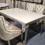 Marble Kitchen Dining Table With 6 Chairs Image 2