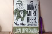 Drink more beer novelty man cave bar sign