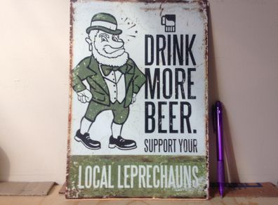 Drink more beer novelty man cave bar sign