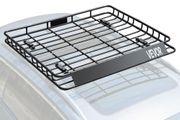 Roof Rack Cargo Carrier, 43 x 50 x 4.1 in, Universal Rooftop Cargo Basket, Car Top Luggage Holder with 150 lbs Max Load Capacity, 4.1 in Fence, Anti-Rust Alloy Steel, Wind Fairing, for SUV Car