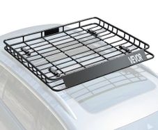 Roof Rack Cargo Carrier, 43 x 50 x 4.1 in, Universal Rooftop Cargo Basket, Car Top Luggage Holder with 150 lbs Max Load Capacity, 4.1 in Fence, Anti-Rust Alloy Steel, Wind Fairing, for SUV Car