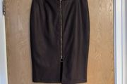 F&amp;F Burgundy Faux Leather Skirt.  S.12.  B.N.W.T