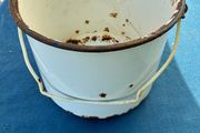 Vintage enamel can