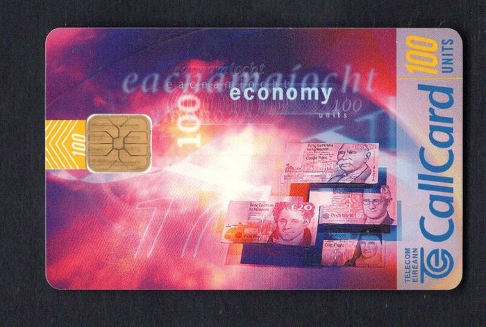 1996 Ireland 100 unit Irish culture definitive depicting abstract designs for various Irish cultural activities (ODS3) Call Card Used