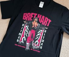 Bret Hitman Hart WWF wrestling cotton tee shirt never worn! wwe