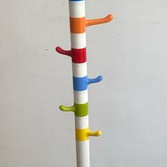 IKEA KROKIG Kids clothes stand, white/multicolour, 128 cm tall