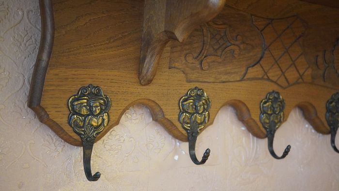 French Carved Oak Wall Coat Rack