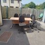 7 office chair and 2 tables Image 2