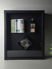 gift 3D money frame art decor