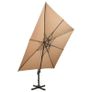 Cantilever Umbrella with Double Top 300x300 cm Taupe Image 3