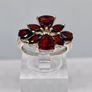 Sterling Silver ring 925 with Garnet Image 5