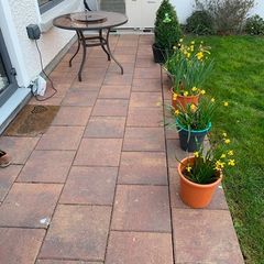 Paving 80 slabs