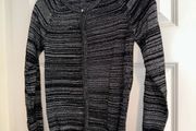New Next Women's Black and Silvery Sparkly Stripped Cardigan - Size UK 8