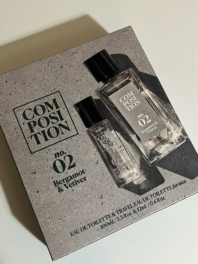 Composition no O2 bergamot & vetiver men fragrance set brand new