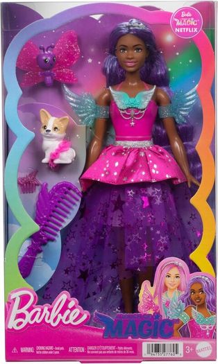 Barbie Netflix A Touch of Magic Doll A Hidden Spell with 2 Fantastic Animals 7"