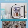 Mini Fridge Portable, 5 Liter/6 Cans Small Fridge Cooler & Warmer, Quiet, DC/AC Power, Cmpact Mini Fridge for Bedrooms, Office, Skincare, Car, Travel, Black Image 3