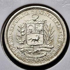 1960 Venezuela 1 Bolivar Excellent Silver coin