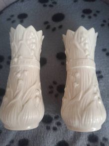 Vintage Belleek Flower Vase X 2