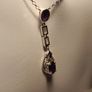 Sterling Silver Natural Amethyst Drop Pendant and Chain (February Birthstone) Image 4