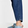 Asos Design Leeway Padded Twist Flat Mules in Blue Image 2