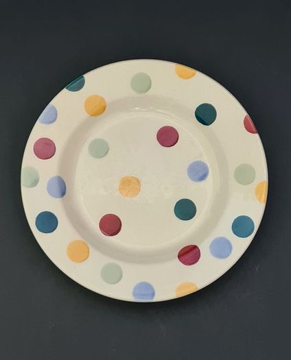 Set of 3 Emma Bridgewater Polka Dot Side Plates 17cm Vintage: two 2006, one 2007