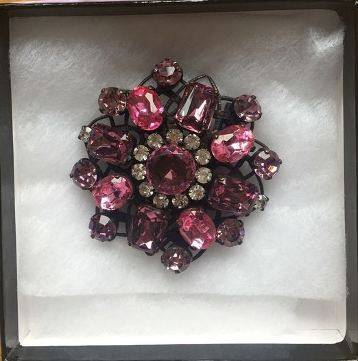 Pink & white decorative Jewel brooch
