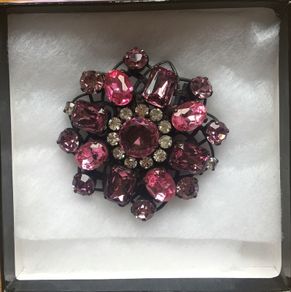 Pink & white decorative Jewel brooch
