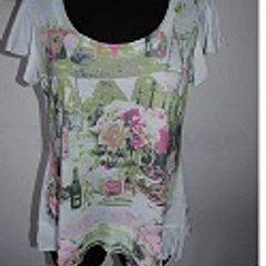 Brand new white printed Per Una top size UK14 EU42 Postage included