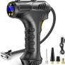 NEW SALE | Cordless Tyre Inflator Air Compressor, 12V USB Rechargeable Battery Portable Handheld Electric Digital Tyre Pump with LED Light and 3 Nozzle Image 2
