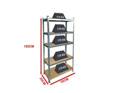 1.5m Tall Shelving Racking Unit Ideal For Garage Shed Workshop Home