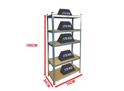 1.5m Tall Shelving Racking Unit Ideal For Garage Shed Workshop Home