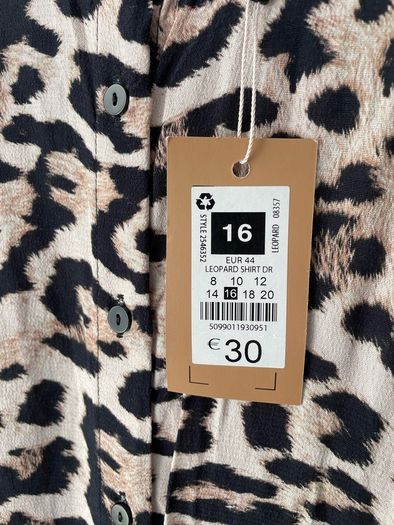 Gallery leopard shirt dress size 16 New
