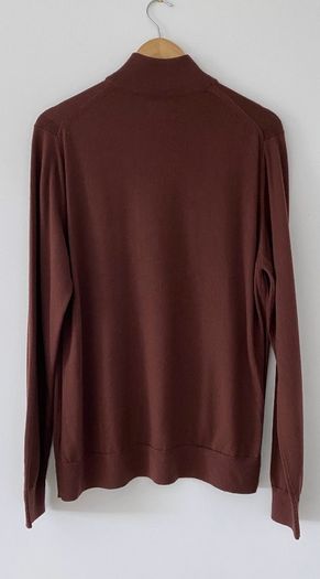 Jaeger Merino Wool and Silk Half Zip Jumper