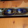 2 Turquoise/Blue Glass Tea/Night Light holders Image 3