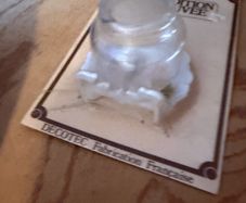 NEW vintage white bathroom glass holder