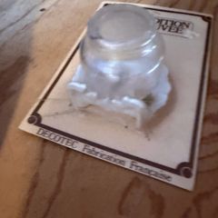 NEW vintage white bathroom glass holder