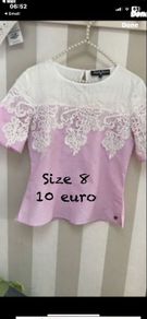 top pretty top with contrast size 8 cotton