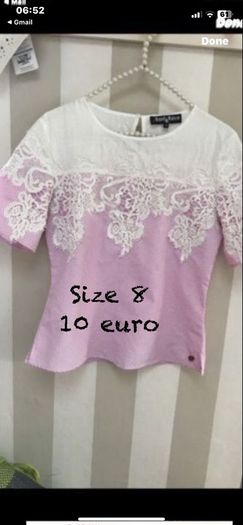 top pretty top with contrast size 8 cotton