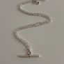 Silver Plated T-bar Necklace Image 5