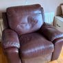 Three leather recliner suite Image 3