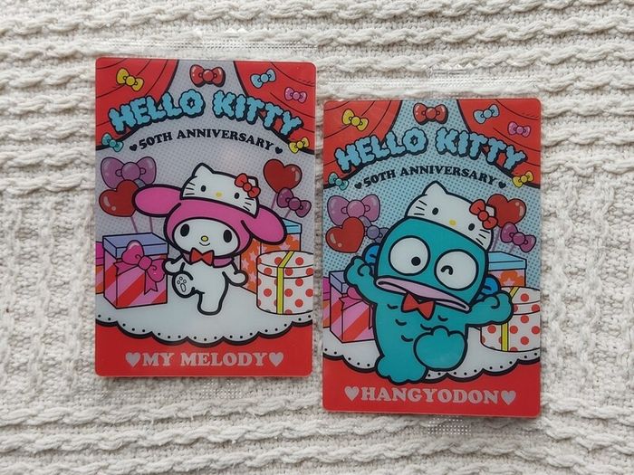 Sanrio Characters Hello Kitty anime cards manga bandai My Melody Hangyodon Kuromi