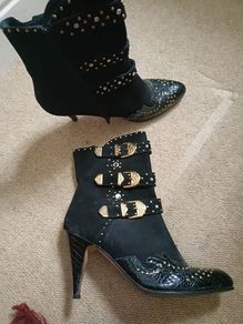 Black Buckle Ankle Boots UK size 5