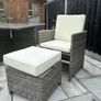 Hamilton 4 Seat Cube Outdoor Furniture Set with Glass Table Image 4