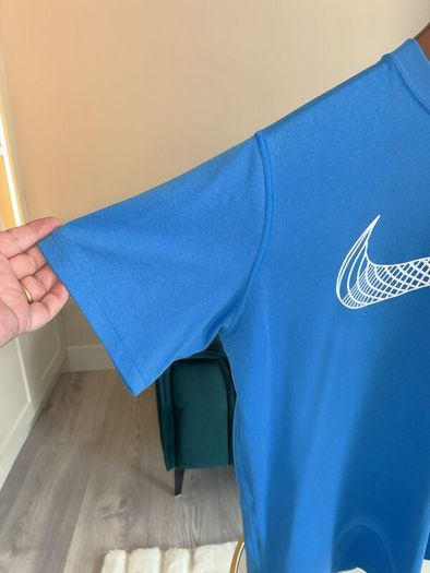 Boys Blue Short Sleeve Nike DRI Fit T-Shirt