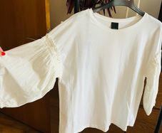 Pinko balloon sleeve white  t-shirt