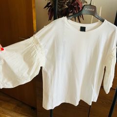 Pinko balloon sleeve white  t-shirt