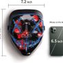 Scary LED Halloween Mask, Light up Mask Cosplay, LED Rave Face Mask Costume 3 Lighting Modes, Halloween Face Masks for Men Women Kids Image 3