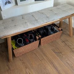 Hall bench ikea skogsta & Meadows and Byrne bench cushion